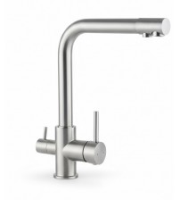 Vandens maišytuvas trijų padėčių. Matinis metalas